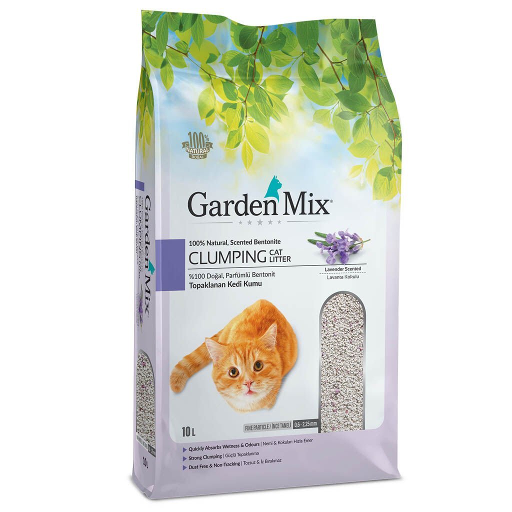 Gardenmix Bentonit Lavanta Lavanta Kokulu Kedi Kumu İnce 10l
