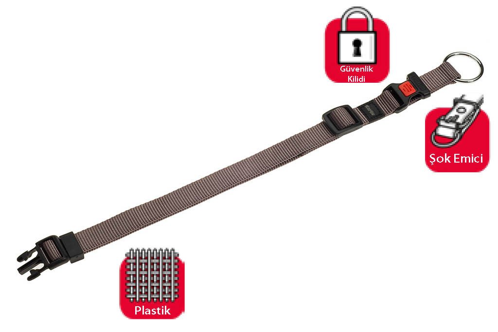 Karlıe Kilitli Boyun Tasma S 30-45cm Gri