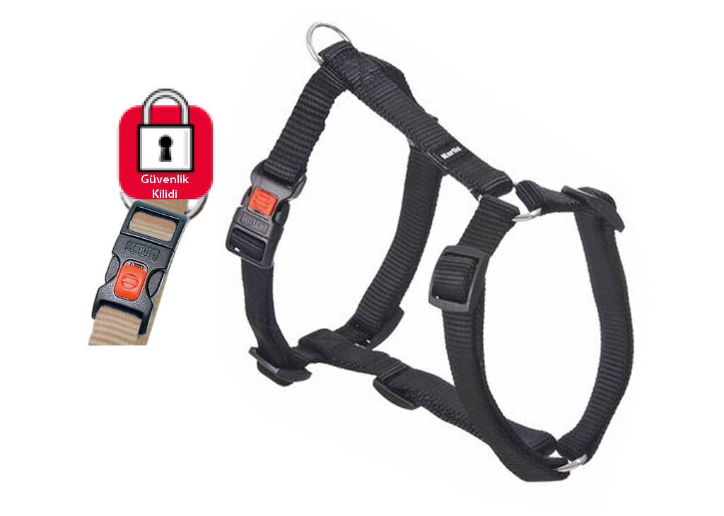 Karlıe Kilitli Göğüs Tasması 25-40cm Siyah