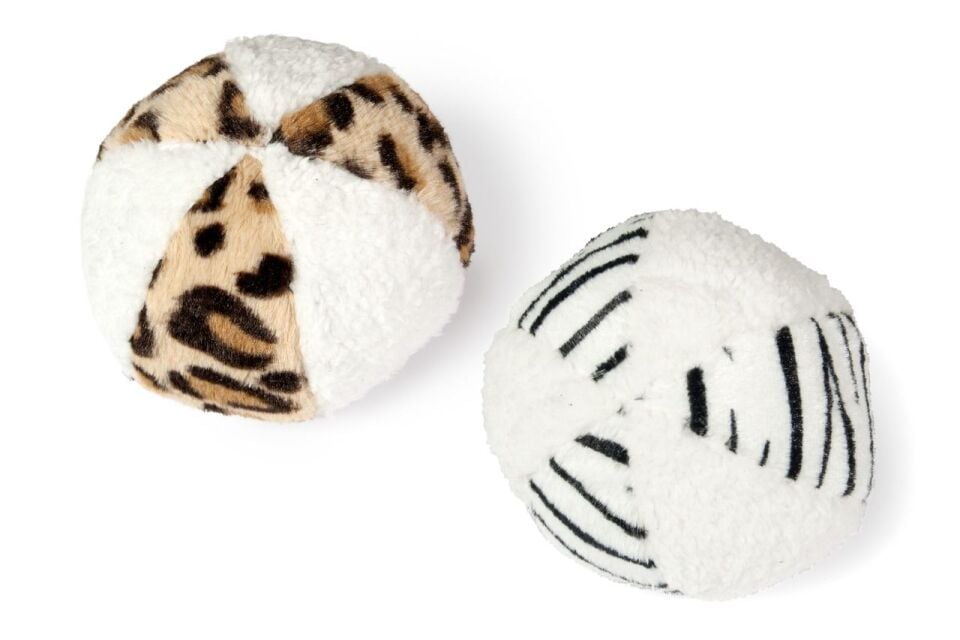 Karlie Peluş Desenli Top 11 Cm Beyaz-krengi