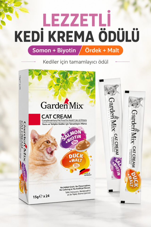 Garden Mıx Kedi Kreması Xxl Somon+ördek 15gr*24
