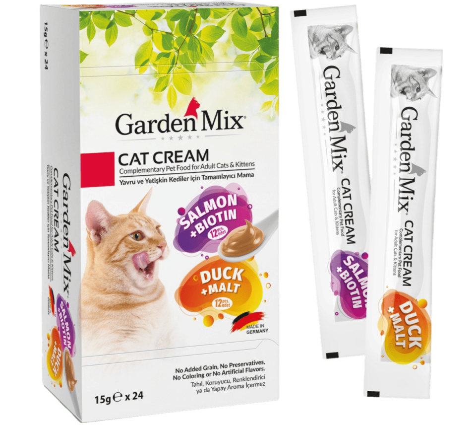 Garden Mıx Kedi Kreması Xxl Somon+ördek 15gr*24