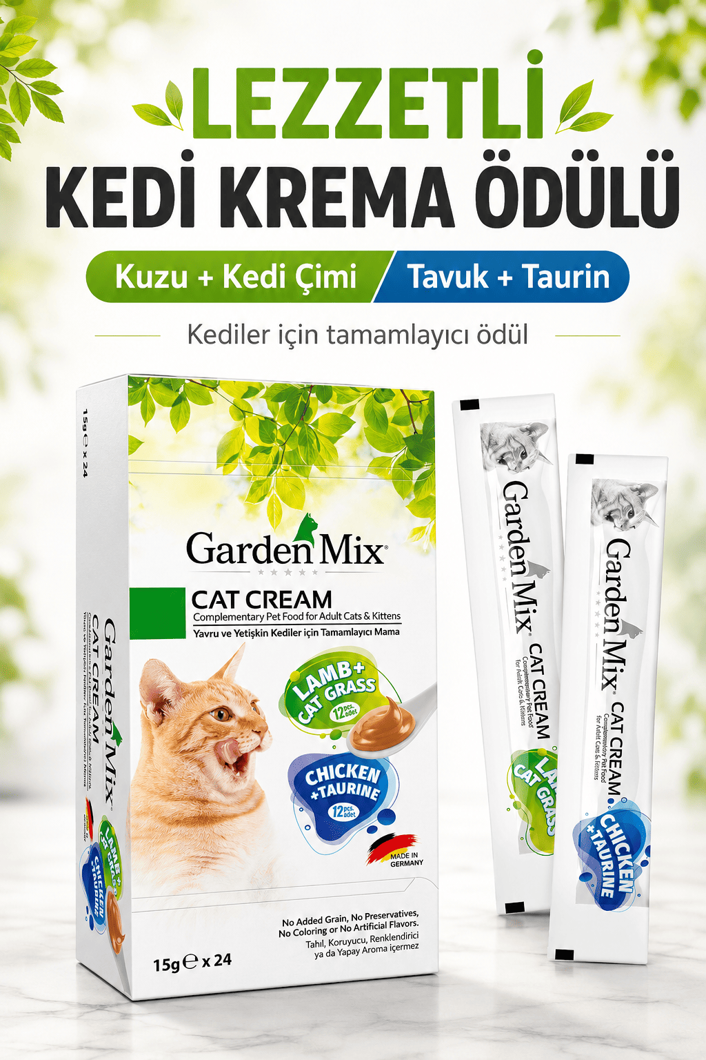 Garden Mıx Kedi Kreması Xxl Tavuk+kuzu 15gr*24