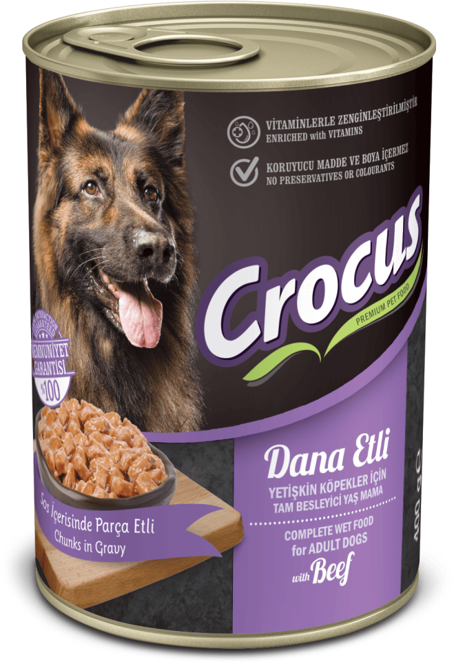 Crocus Yet. Köpek Dana Etli Yaş Mama 400g