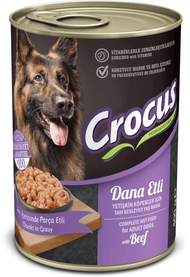 Crocus Yet. Köpek Dana Etli Yaş Mama 400g