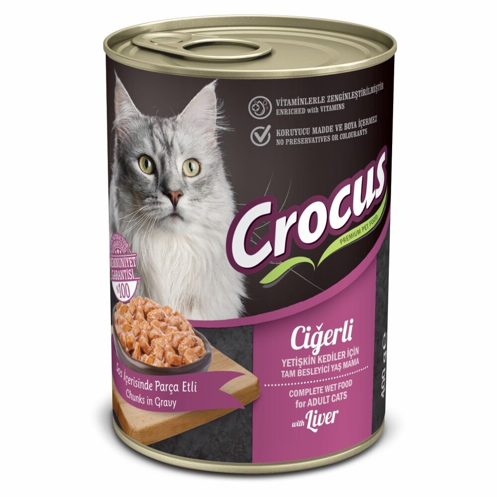 Crocus Yet. Kedi Ciğerli Yaş Mama 400g