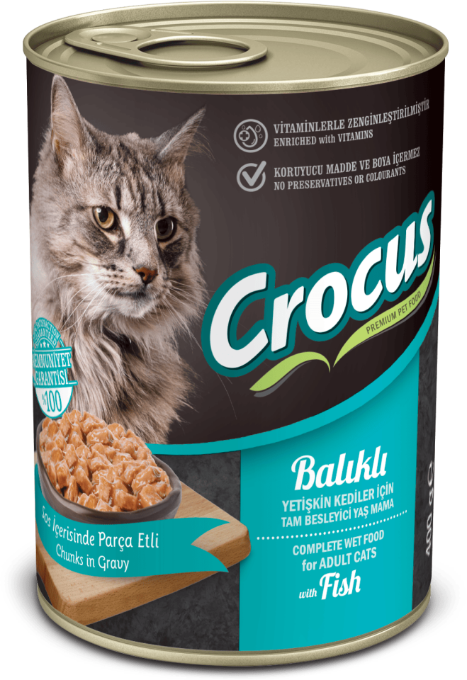 Crocus Yet. Kedi Balıklı Yaş Mama 400g