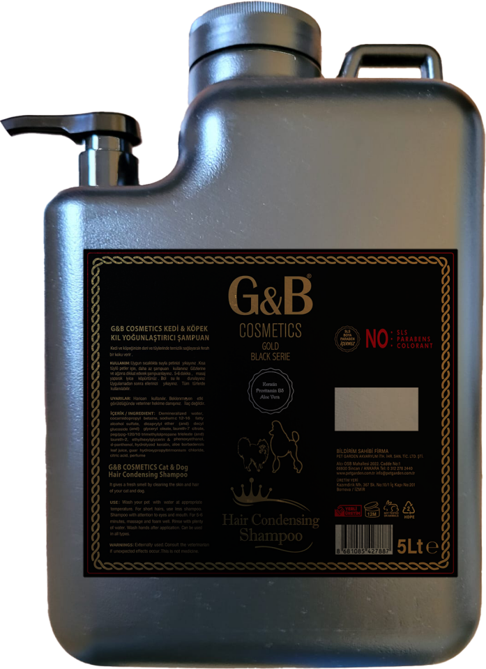G&b Kıl Yoğunlaştırıcı Pet Şampuan 5 Lt