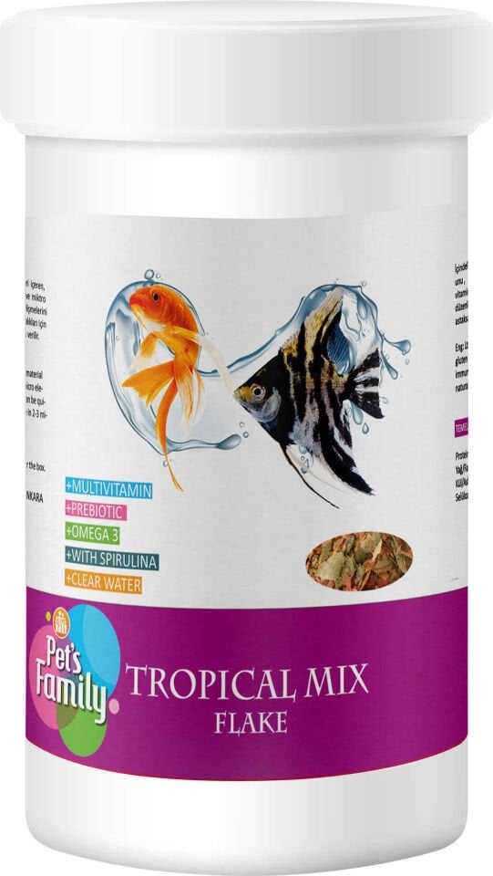 Pets Family Tropıcal Mıx Flake 250ml/30g