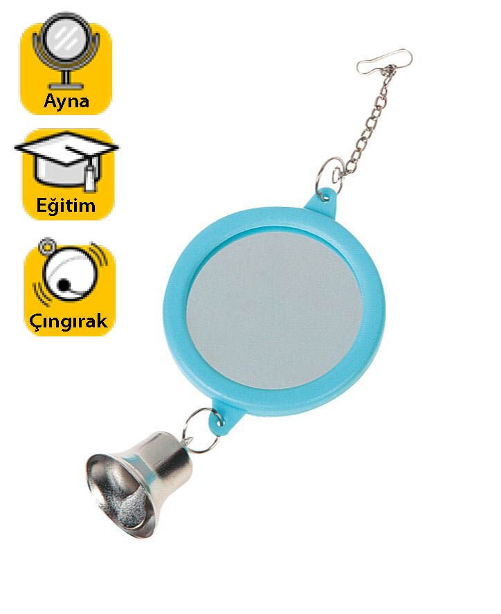 Karlıe Kuş Oyuncağı Zilli Ayna Çap:6cm