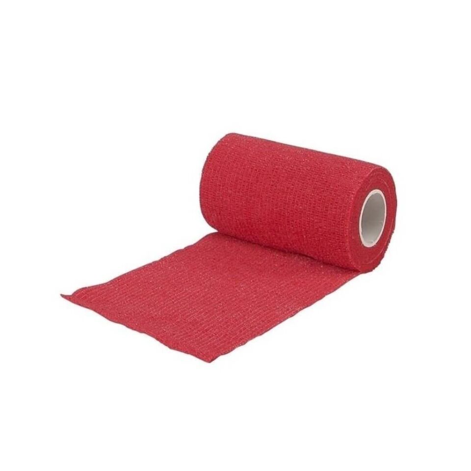Dedeks Elastik Bandaj Yapışknl 10 cm x 4,5 Kırmızı