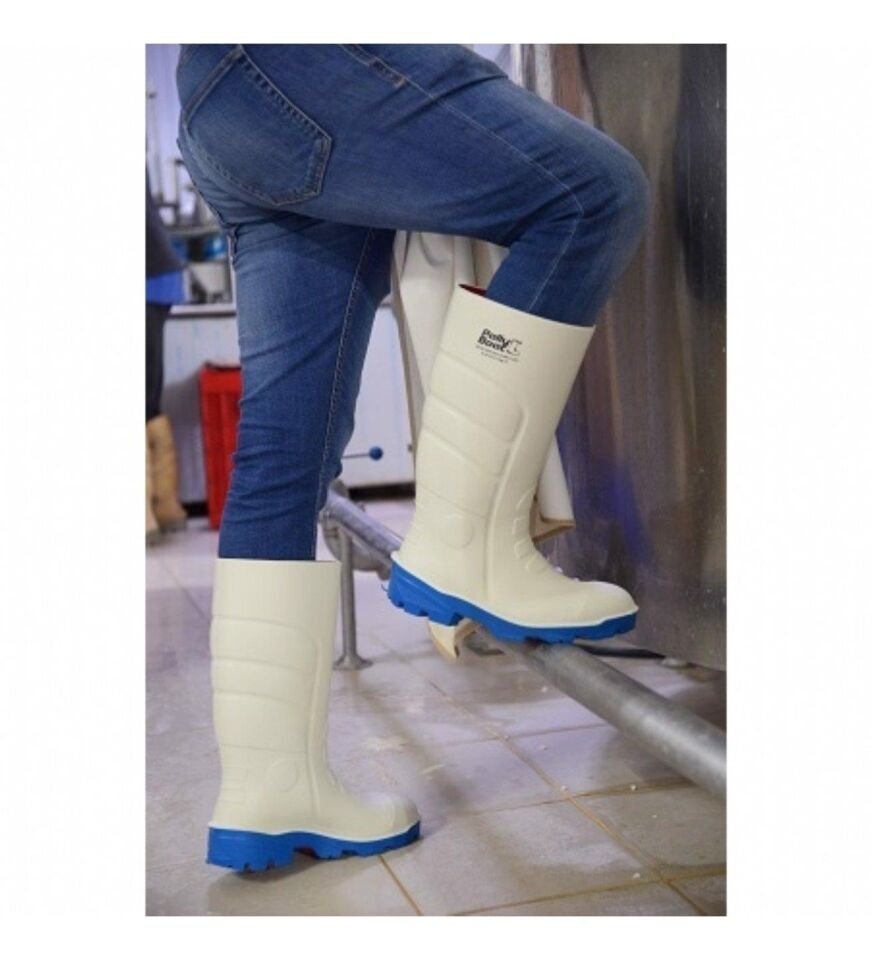 POLLYBOOT BEYAZ/MAVİ PU ÇİZME NO:40