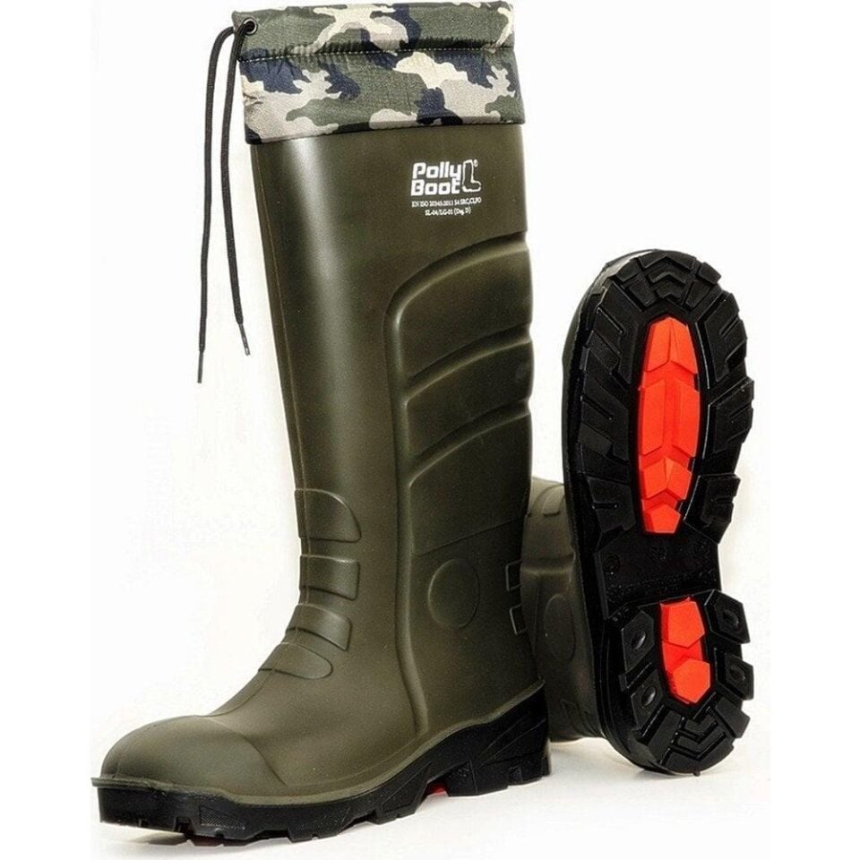 POLLYBOOT KMF BOĞAZLI K.HAKİ/SİYAH ÇİZME NO:40