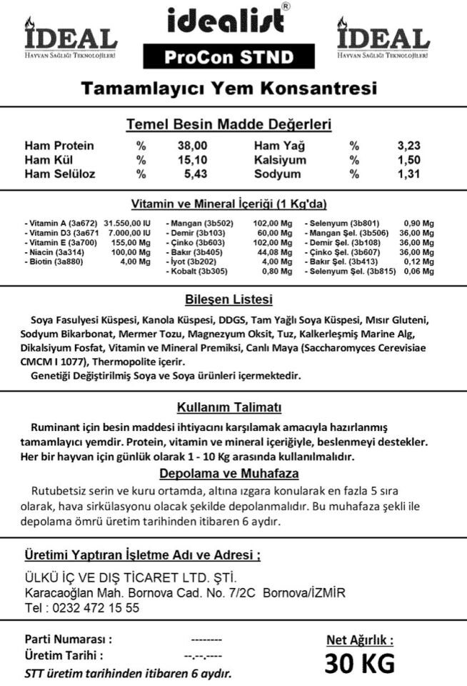 Procon Stand 1 Palet (40 x 30 Kg)