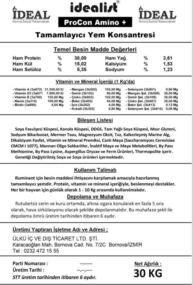 Procon Amino Plus 1 Palet (40 x 30 Kg)