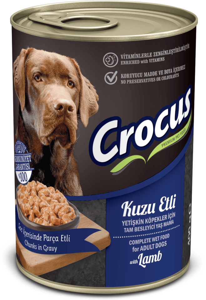 Crocus Yetişkin Köpek Kuzu Etli Yaş Mama 400g