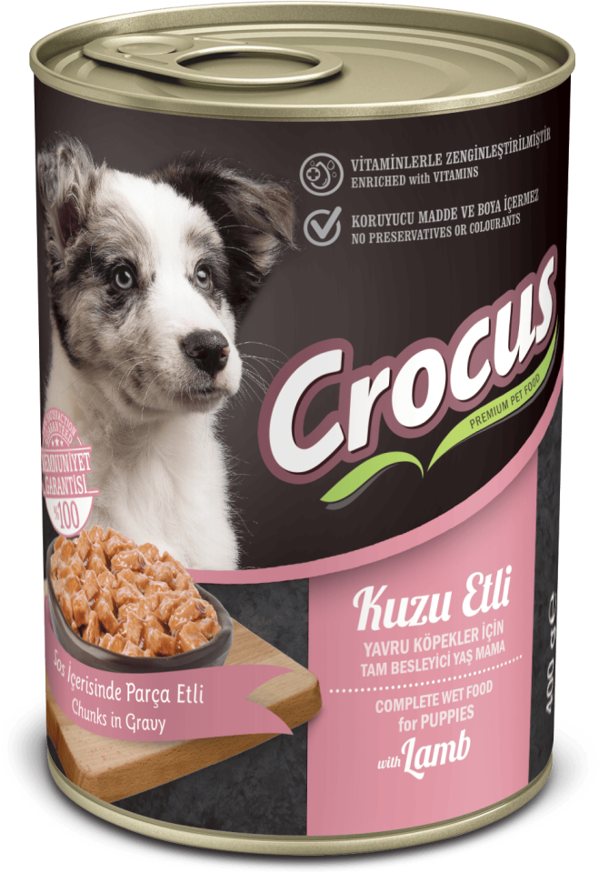 Crocus Yavru Köpek Kuzu Etli Yaş Mama 400g