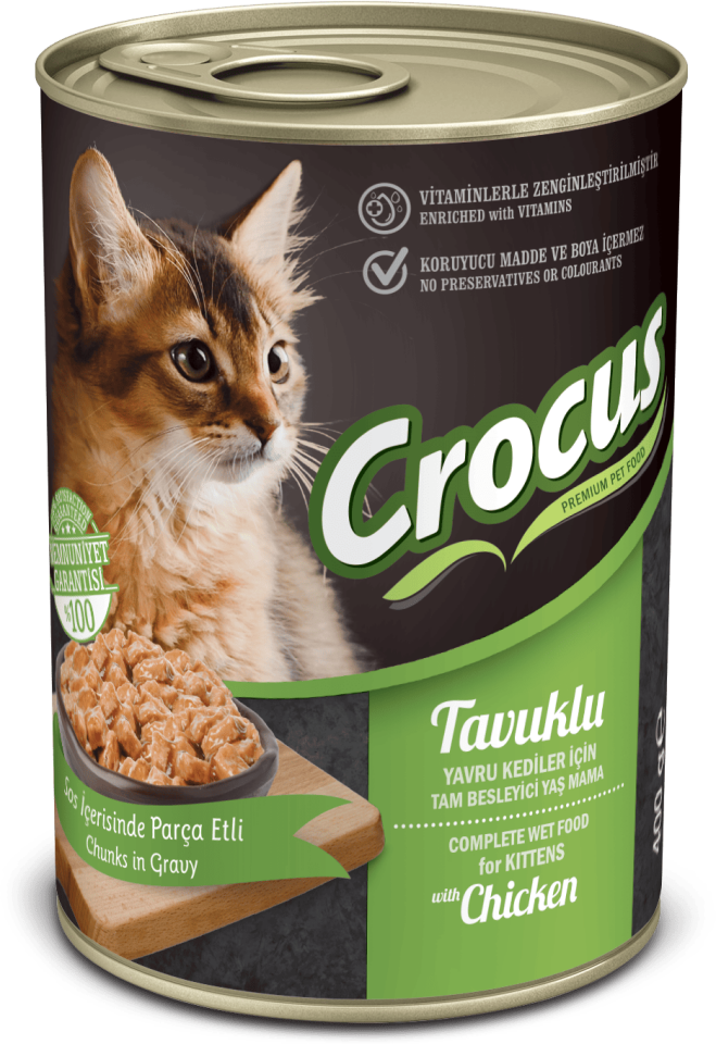 Crocus Yavru Kedi Tavuklu Yaş Mama 400g