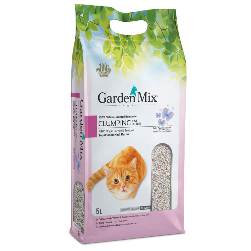 Gardenmix Bentonit Bebek Pudrası Kokulu İnce 5l