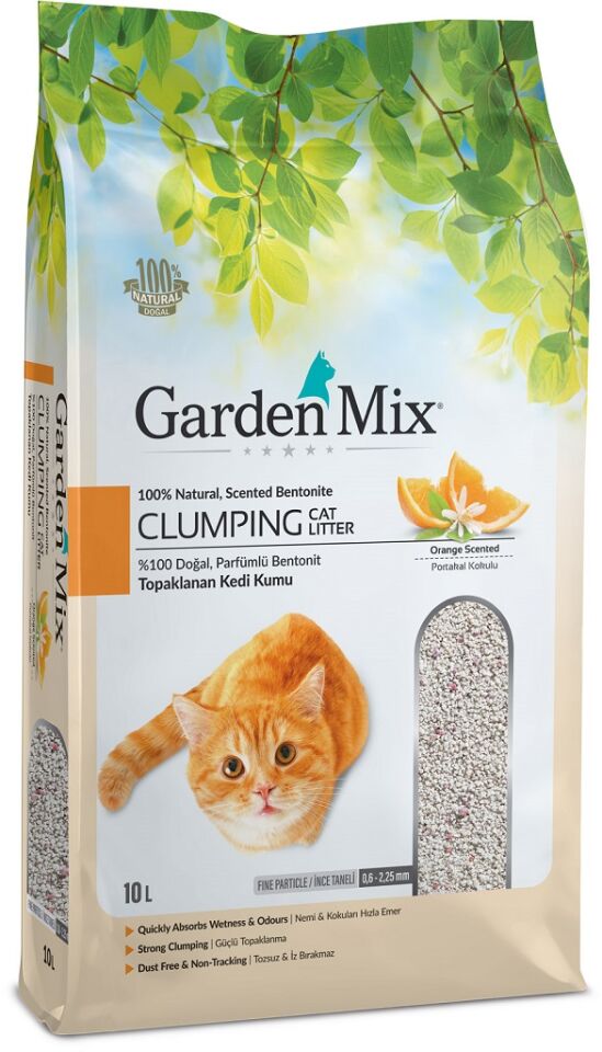 Gardenmix Bentonit Portakallı Kedi Kumu İnce 10l